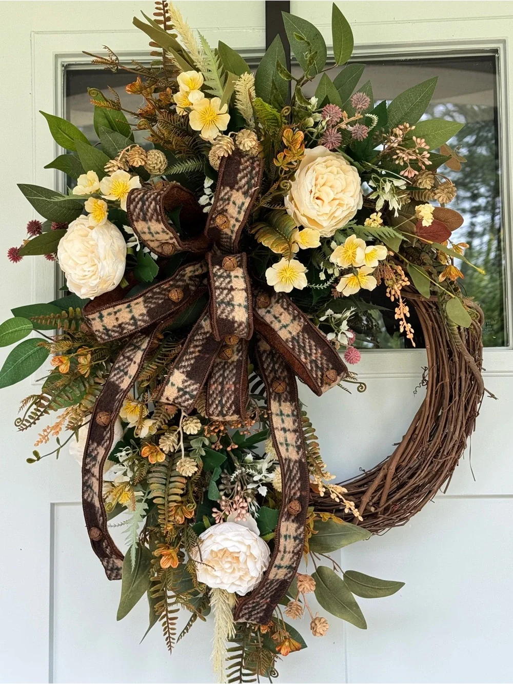 Neutral Fall Grapevine Wreath